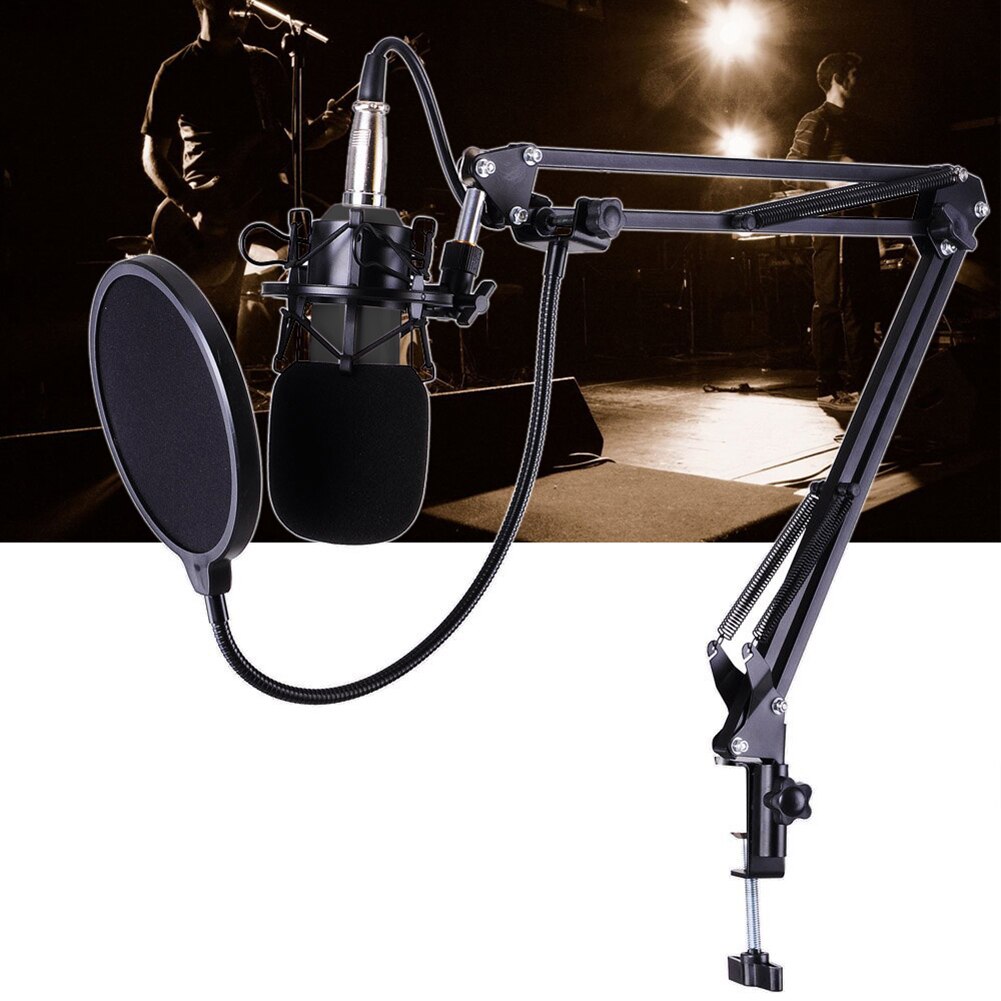 Studio Broadcasting Recording Condenser Microphone Adjustable Recording Microphone Suspension Scissor Arm Stand