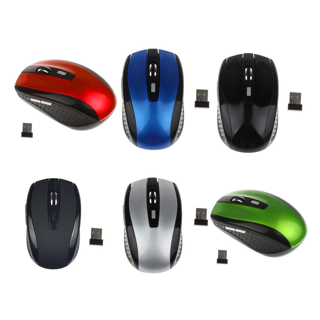 Ratón óptico inalámbrico para juegos, dispositivo con 3 DPI ajustables, 2,4G, 6 botones, para ordenador portátil y PC