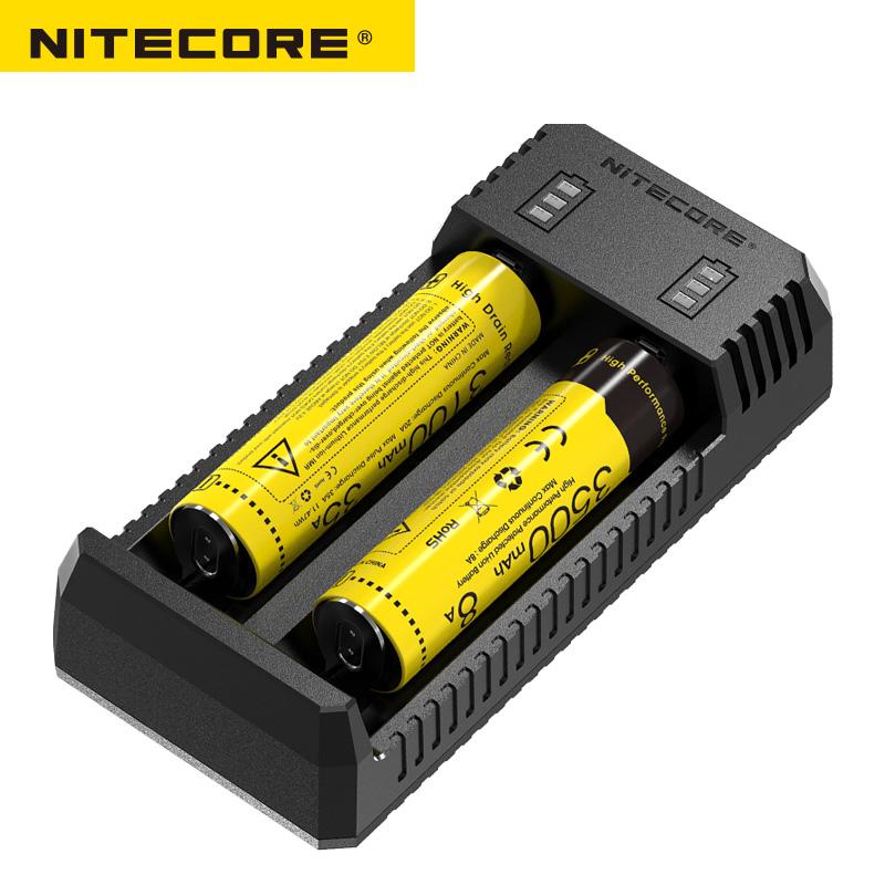Nitecore UI1 UI2 Draagbare Usb Li-Ion Batterij Oplader Compatibel Met 26650 20700 21700 18650 14500 Batterij Voor Led Zaklamp