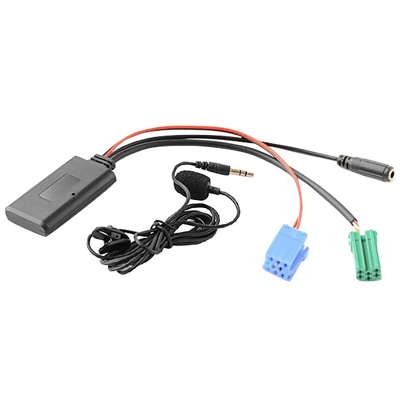 Kit mains libres pour voiture et téléphone portable en bluetooth 5.0, adaptateur d'appel gratuit pour Renault 2005 — avec câble et microphone