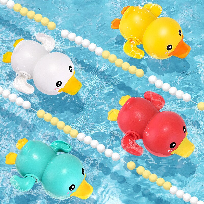 Summer Style Baby Bathroom Swim Spring-Winding Animal Bathroom Play Water Play with Water Swimming Little Duck