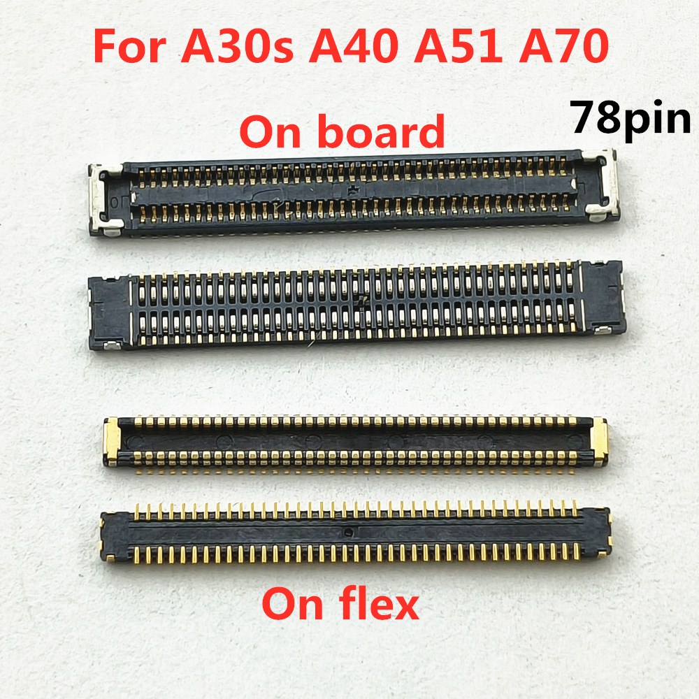 Puerto de carga de cargador USB a bordo, conector FPC para Samsung Galaxy A40, A405, A405F, A30S, A307, A51, A515, A515F, enchufe de 78Pin, 5-10 Uds.