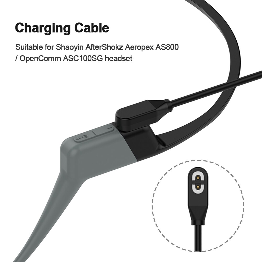 Replacement 5V Charging Cable for AfterShokz Aeropex AS800 / OpenComm ASC100SG Bone Conduction Headphones Charger Accessories