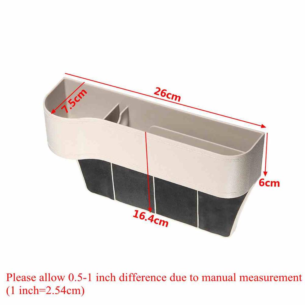 Left / Right Car Seat Crevice Gaps Storage Box ABS Plastic Auto Drink for Pockets Organizers Stowing Tidying Universal