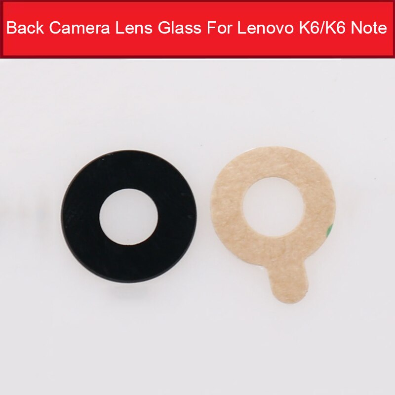 Couvercle d'objectif en verre de caméra arrière pour Lenovo K5 K6 K8 Note ZUK Z1 Z2 couvercle d'objectif de caméra arrière + réparation de remplacement d'autocollant adhésif