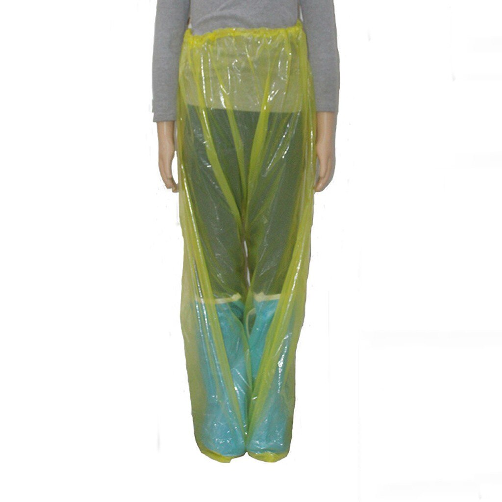 Disposable Protective Raincoat Pants Unsex Protective Splashing Saliva Cover Transparent Dustproof Waterproof Raincoats Pants: B 175cm or less / YELLOW