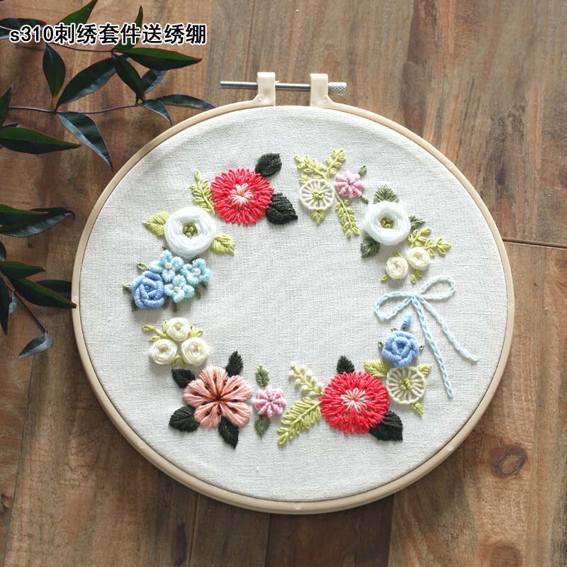 3D Embroidery Starter Kit with Flowers Unicorn Pattern Cloth Europe Style Color Threads Craft Kit With Hoop Embroidery Supplies: 5
