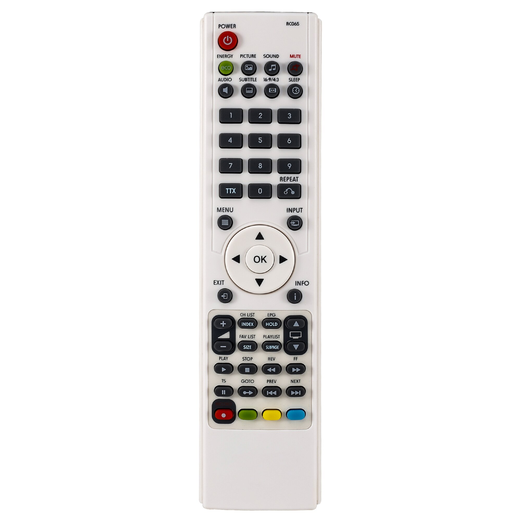 remote control for BLU:SENS LCD LED TV RC065 controller