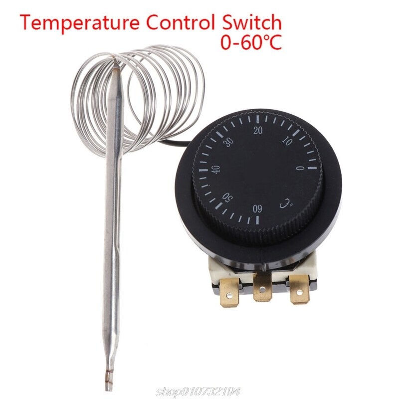 250V/380V 16A 0-60℃ Temperature Control Switch Capillary Thermostat Controlled N06 20