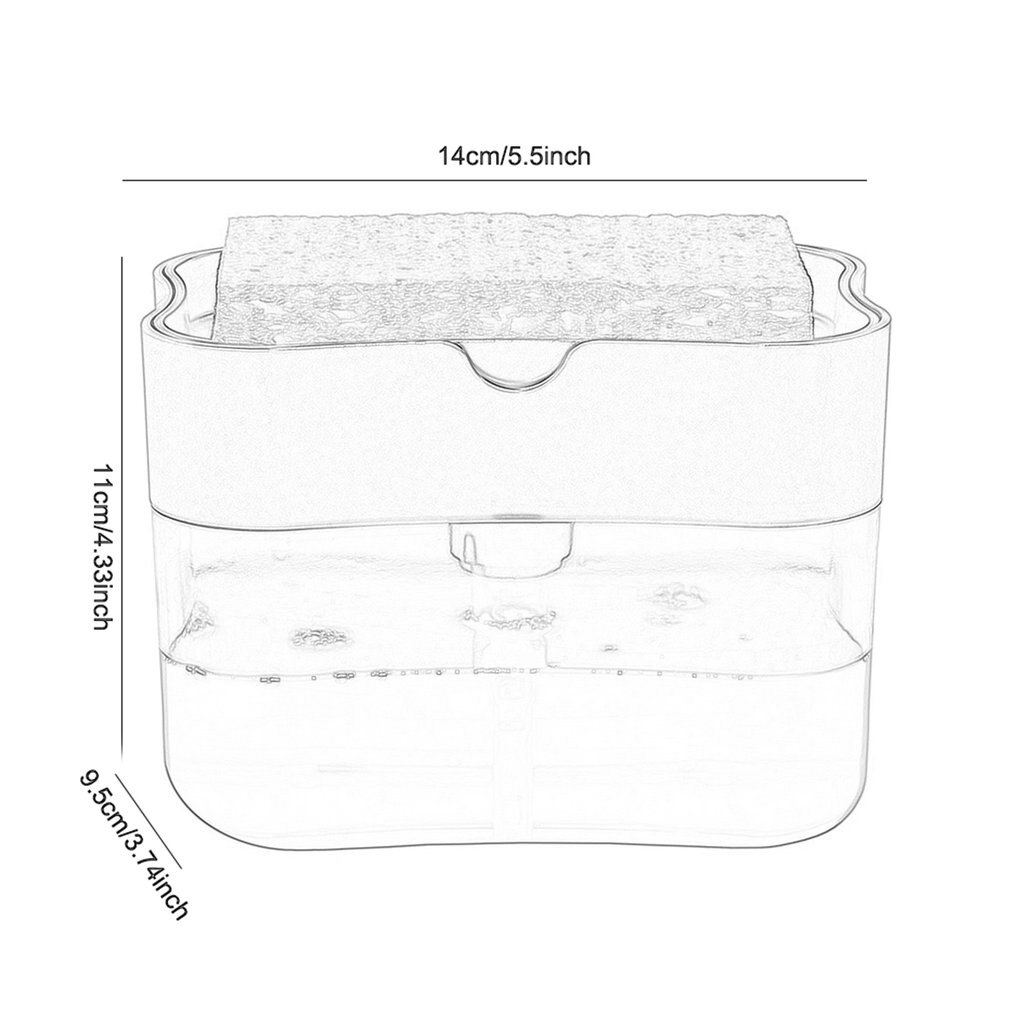 Zeep Pompe Savon Dispenser Push-Out Vloeibare Dispenser Keuken Afwassen Borstel Schuursponsje Wasmiddel Automatische Dispenser