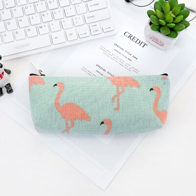 1PC Cute Many Styles Cactus Canvas Pencil Cases Student Stationery Pen Bag School Office Pencil Bags Lovelty Pencil Pouch: 5