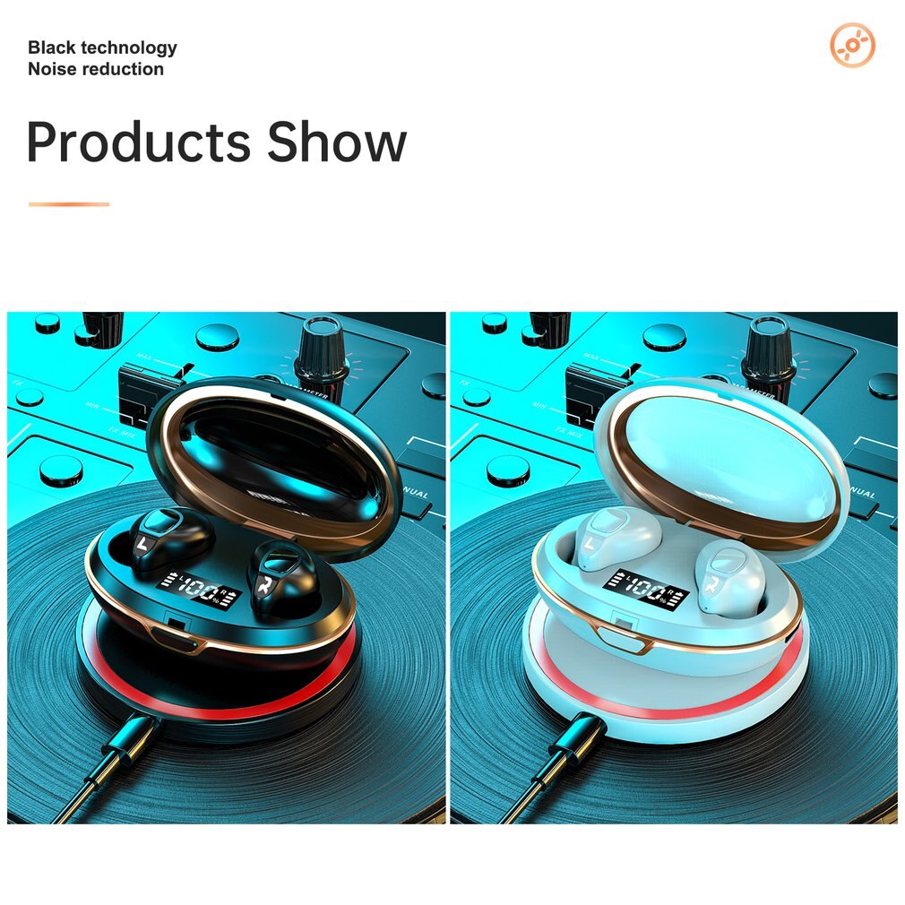 Wireless Headphones Wireless Charging Bilateral Stereo Power Display Voice Control Headphones Multi-point Connection