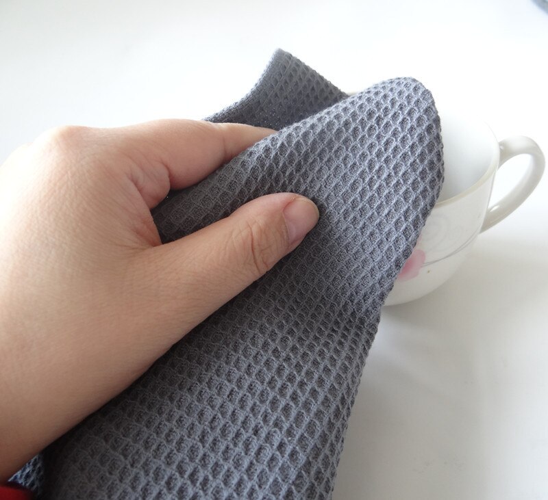 Mulit Color Waffle Grid Cotton Kitchen Napkin Teatowel Scouring Pad