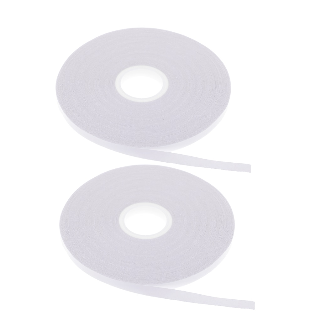 2 Stuks Dubbelzijdige Tape Wit Voor Diy Stof Naaien Doek Kleding Patchwork Tijdelijke Bevestiging 21.8 Yards, 6 Mm