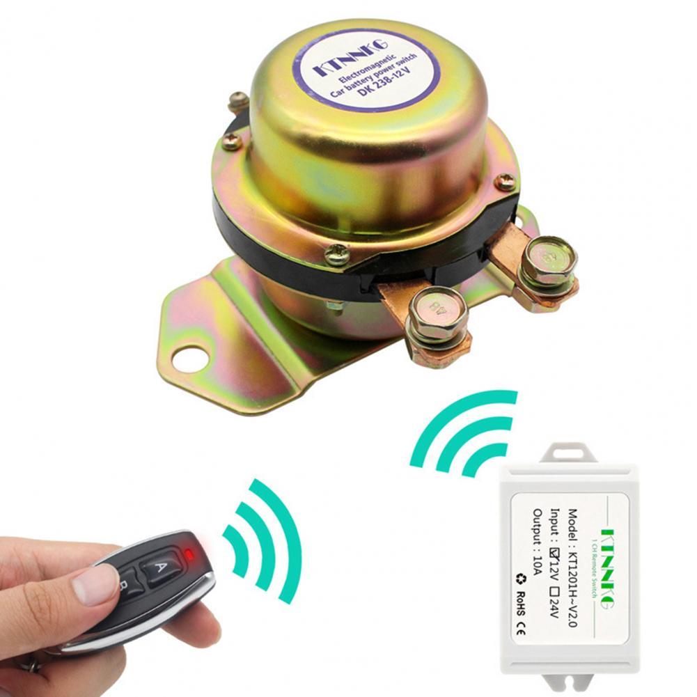 Universal 12V Car Battery Switch with Wireless Remote Control Manual Control Disconnect Latching Relay Copper