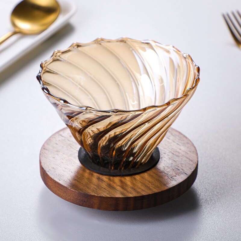 Pour Over Coffee Set V02 Dripper Coffee Server Coffee V60 Coffee Filter Cup Drip Coffee Maker Brewing Cup with Wooden Holder: V60 Filter Cup