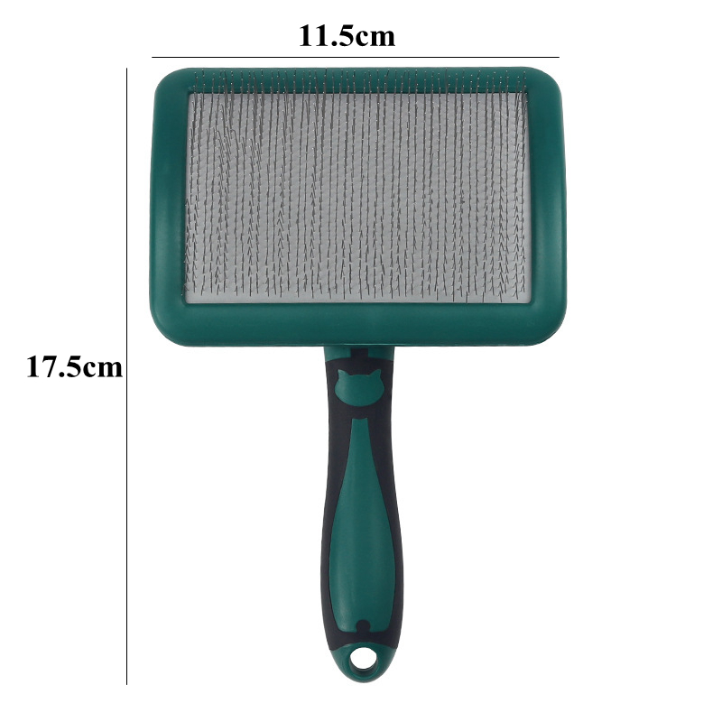 Cepillo para perros, peines de acero inoxidable para perros, cepillo de masaje para el cuidado de perros, utensilio para eliminar el pelo de mascotas, Herramientas de limpieza, peine para gatos con mango suave