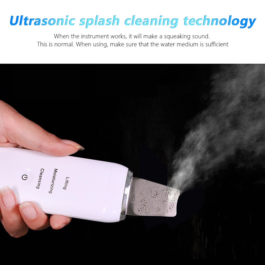 Ultra sonic Exfoliant Peau Scr-caoutchouc Nettoyeur de Pores Pour Le Visage Nettoyage Du Visage Cheveux Tondeuses Réduit Assombrissement L'acné Peau Morte
