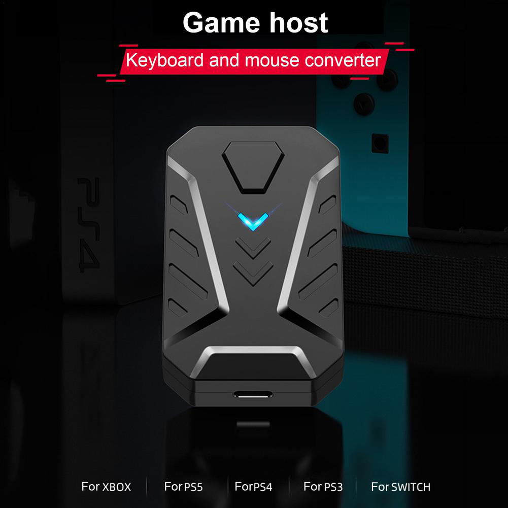 Wired Mechanical Keyboard RGB Mouse Converter Combo Set Gamer Kit with Backlight OTG Adapter for PUBG PS4/PS5/Switch/Xbox One