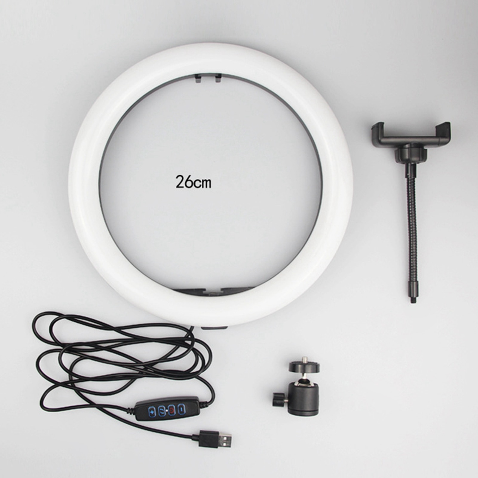 Ring Light Selfie Stand Beauty Blogging Makeup Tools USB Powered 12"/10"/6" Adjustable LED 3-Gears Bright Ring Light Lamp