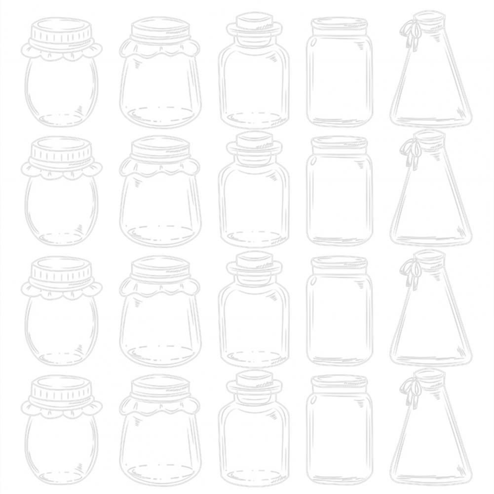 20Pcs DIY Transparent Dried Flower Bookmarks Floral Plant Clear Bookmarks Decorations Flownwing DIY Craft Bookmarks Bags Pouch