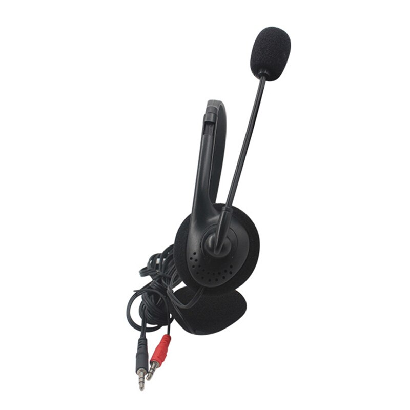 3.5mm Wired Stereo Headset Noise Cancelling Earphone With Microphone Adjustable Headband For Computer Laptop Desktop Clear Voice