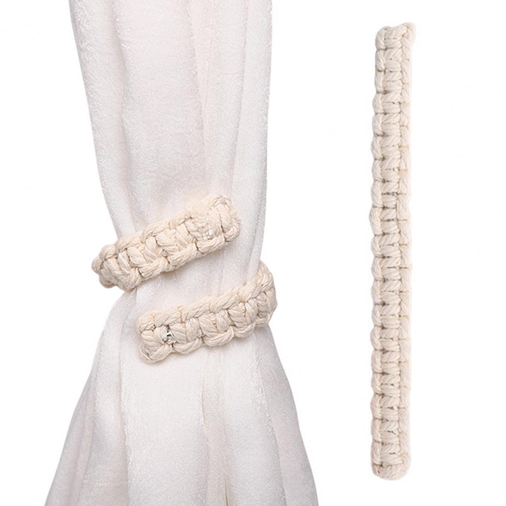 Corbatas trenzadas de cuerda de cáñamo, corbatas de cortina trenzadas de yute, corbatas de estilo clásico, decoración del hogar para cortinas
