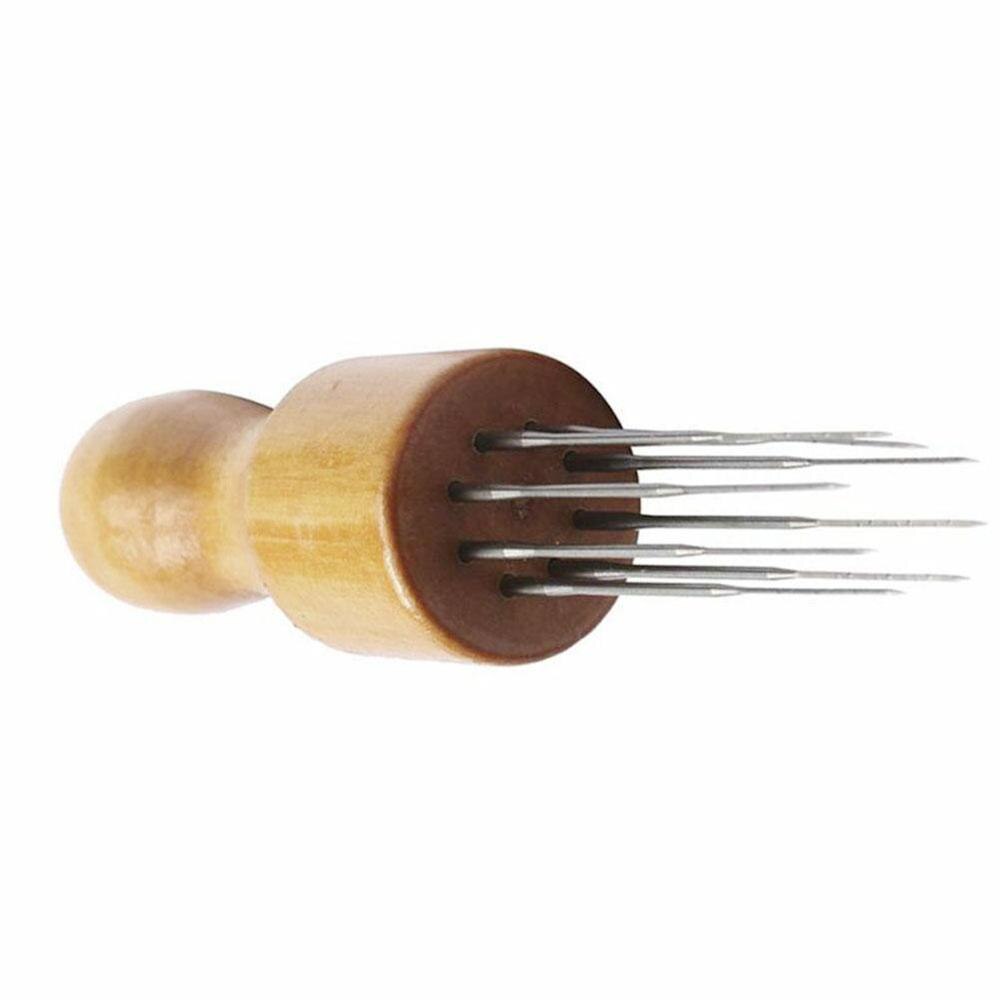 DIY Felting Needle with Eight Needles tool Craft Wool Felting Tool handle efficient Felt Punch Solid more with wood Stitch I2C5
