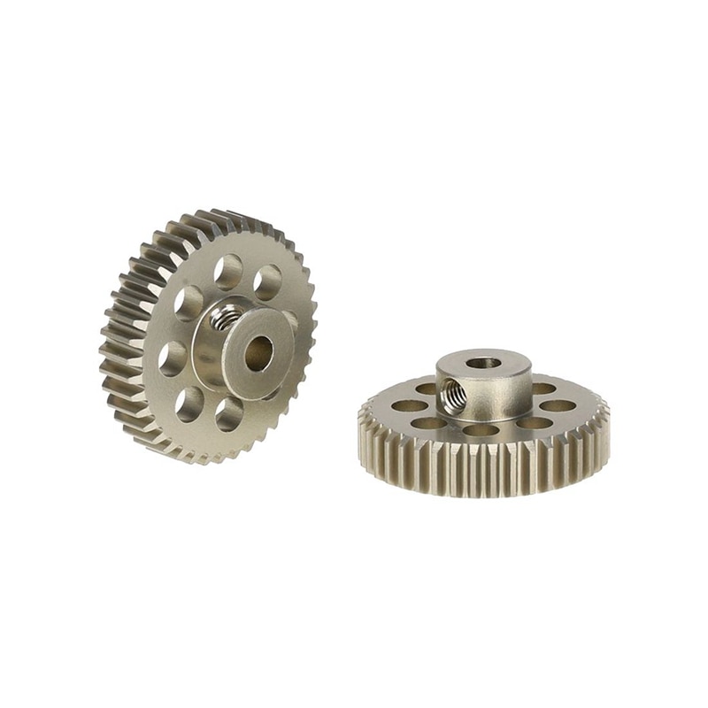 Motor de piñón para coche teledirigido, engranaje sin escobillas cepillado de 3.175Mm y 40T, 2 uds., aleación de aluminio 48P, engranaje recto 80T para Sakura D3