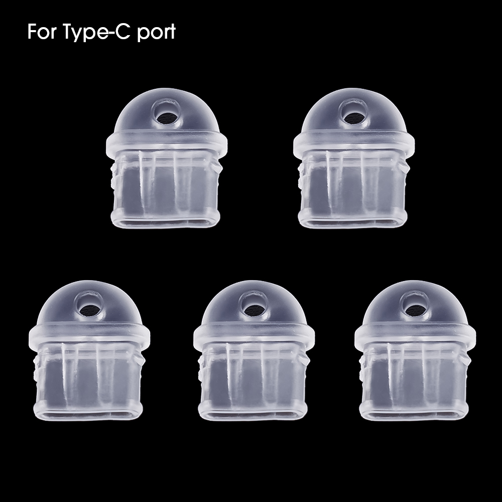 10-1 Uds DIY tapón antipolvo para IPhone tipo C puerto de carga Micro USB tapón antipolvo transparente 3,5mm tapón para conector de auriculares enchufe a prueba de polvo: Azul