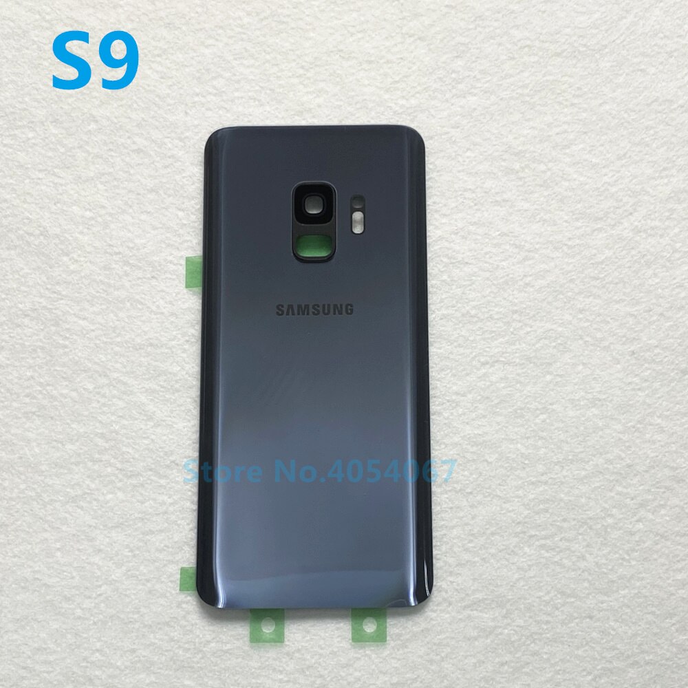 For Samsung Galaxy S9 Plus G965 S9 G960 Battery Back Cover Door Housing Replacement Repair Parts + ear Camera Glass Lens Frame: S9 gray