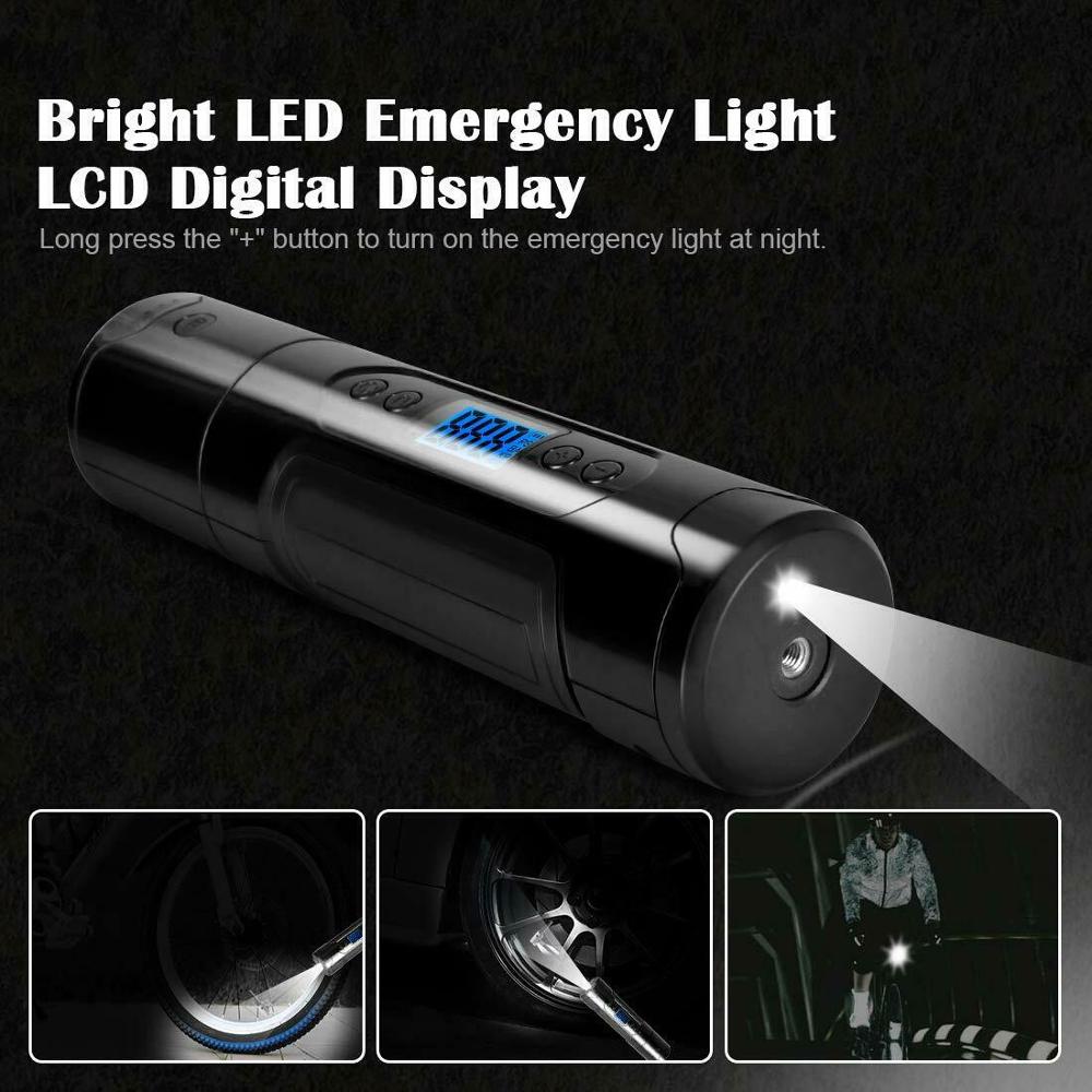 12v Portable air Compressor Pump Bike Rechargeable tire inflator Wireless Compact inflator