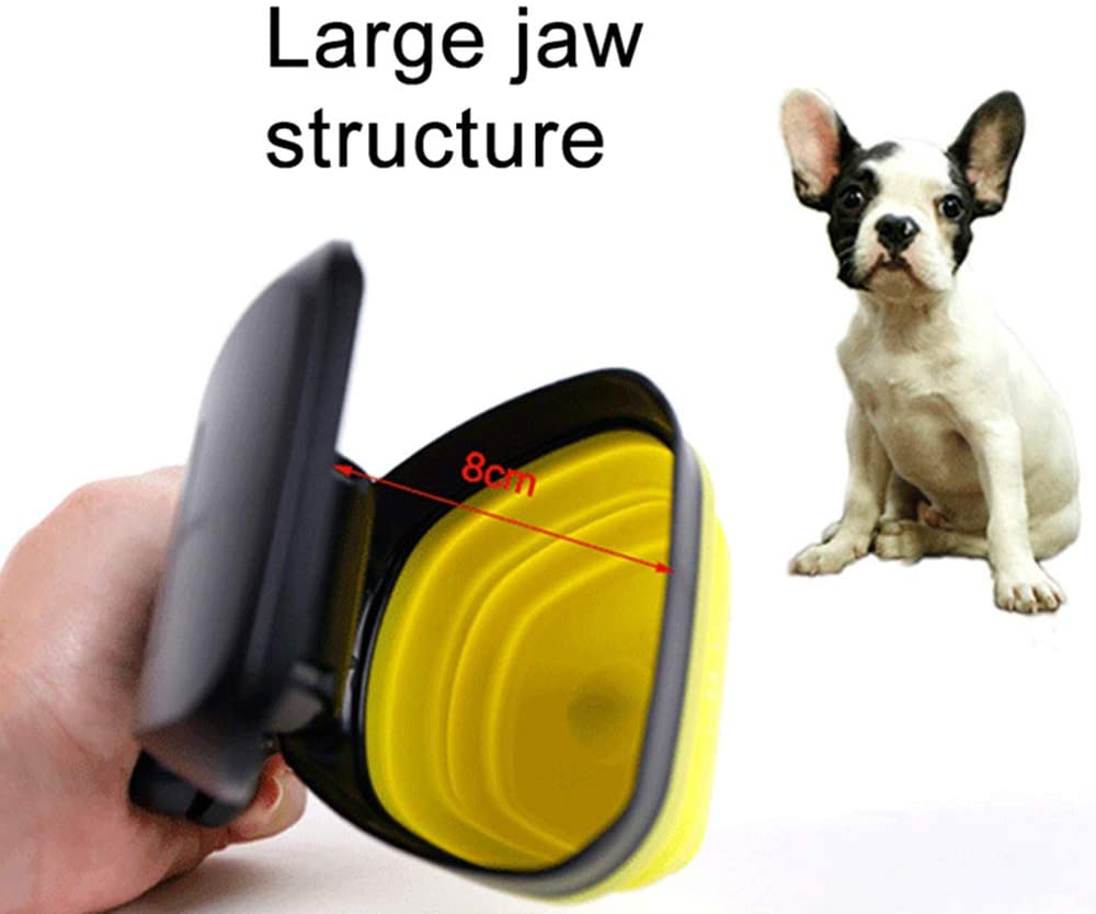 Portable dog poop picker foldable pet poop clip for outdoor use pet poop storage box dog sanitary accessories with garbage bag