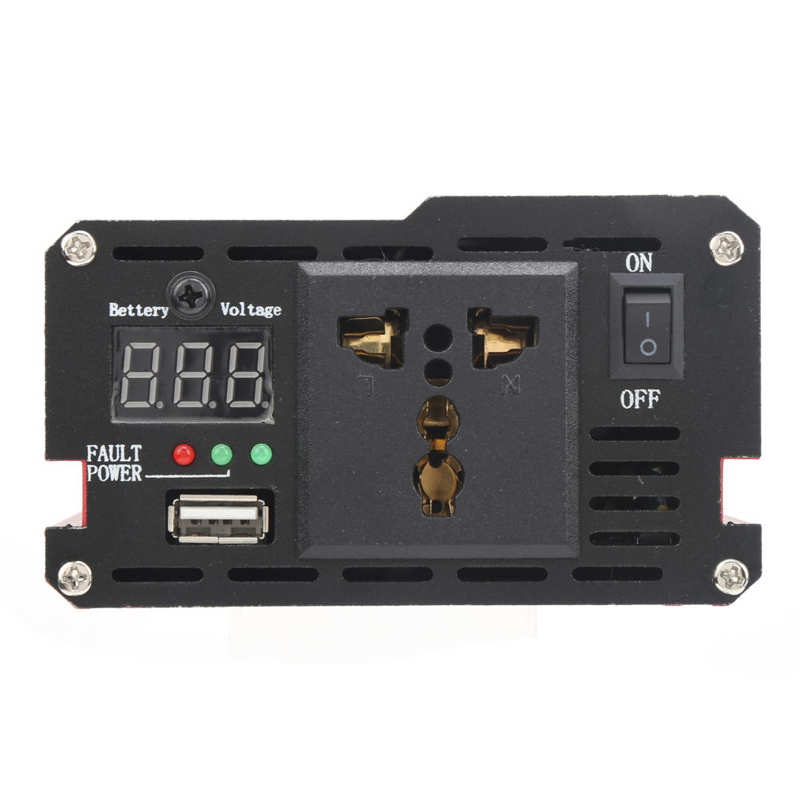 Inversor de coche inteligente, accesorios automotriz, 800W, 24V de CC a 220V de CA, convertidor de pantalla Digital sinusoidal modificada