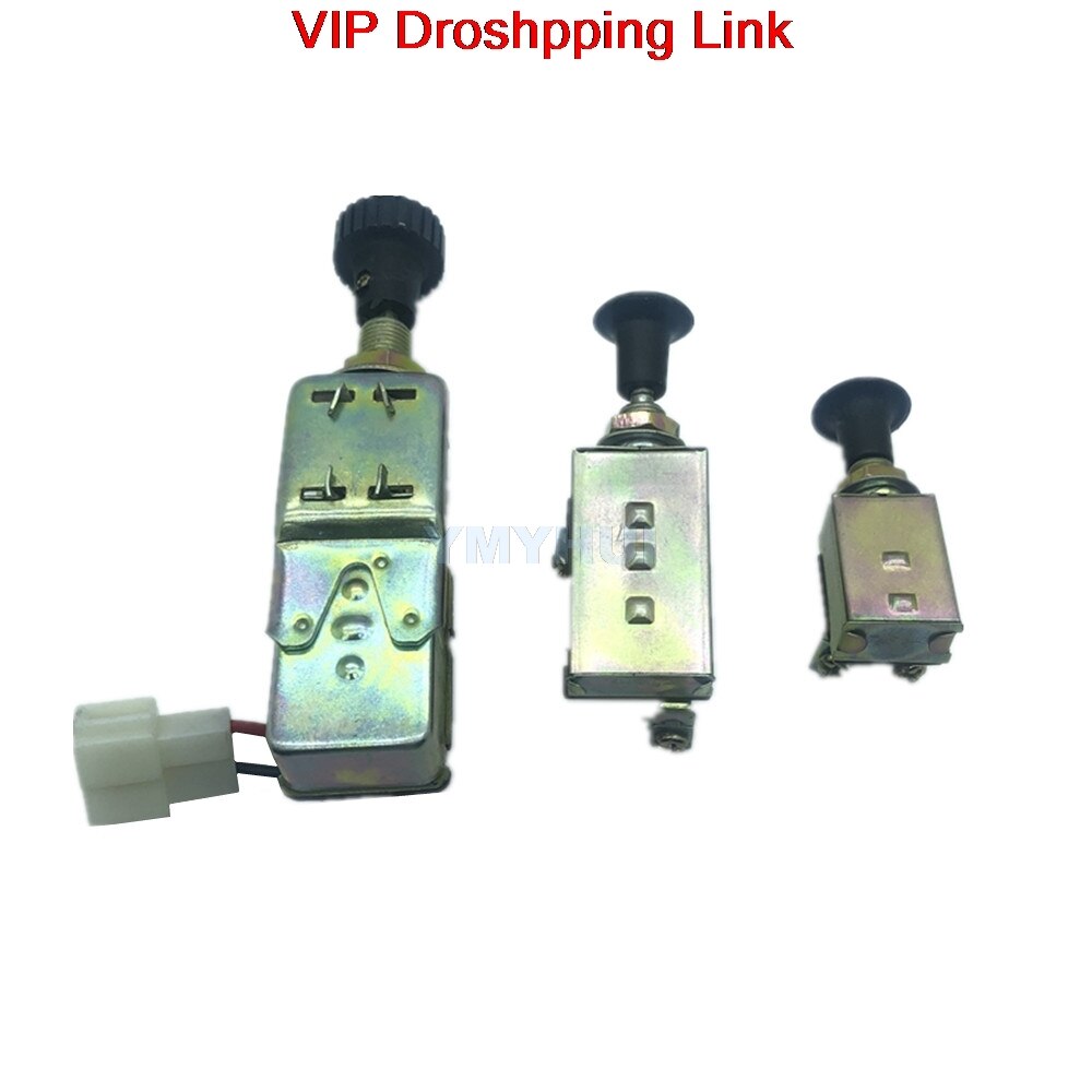 Agricultural tractor headlight switch single gear dual gear hand push pull switch truck modified horn wiper switch accessories