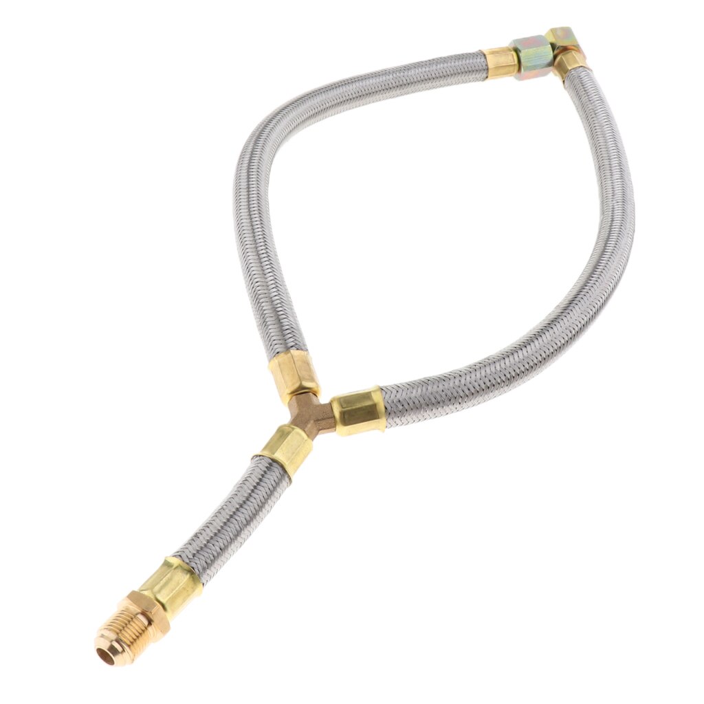 3/8 Inch Flare Stainless Steel Braided Gas Connection Hose Propane Transfer Pipe