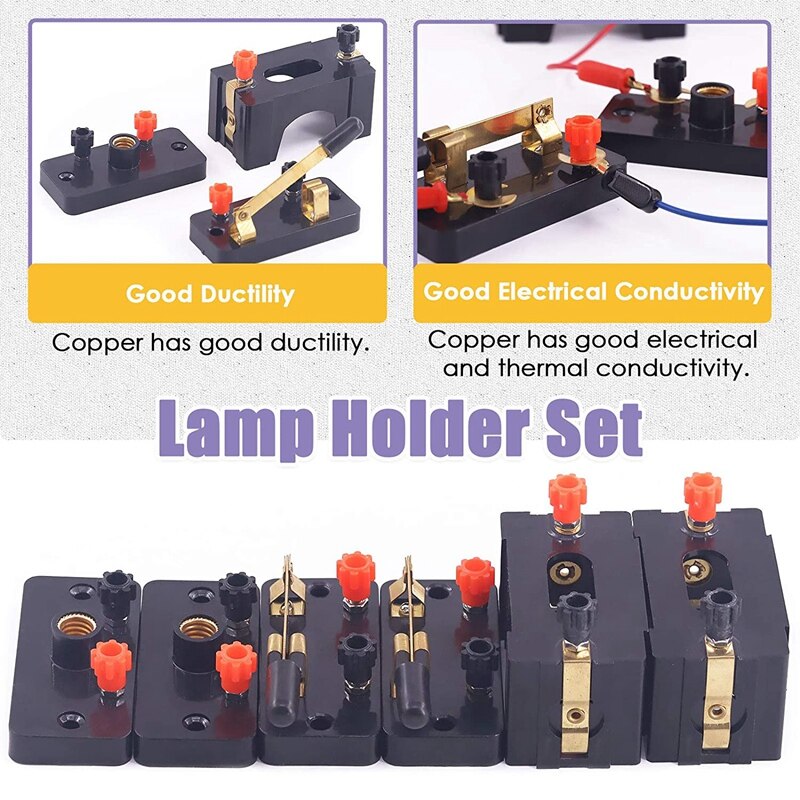 Labs Natuurkunde Experiment Basic Beginner Circuit Kit, Inclusief Interconnect Circuit Draad, Single Pole Single Gooi Schakelaar