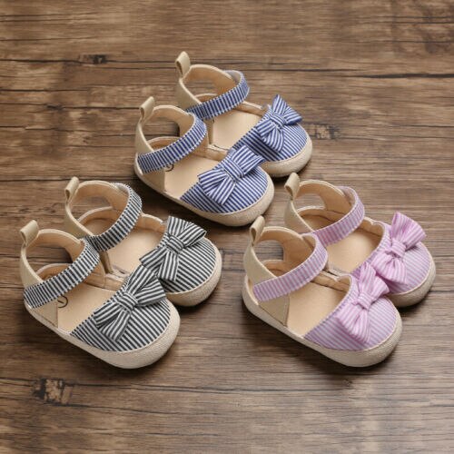 Peuter Zomer Sandalen Strik Schoenen Kid Baby Meisje Sandalen Antislip Crib Schoenen Soft Sole Prewalkers USA