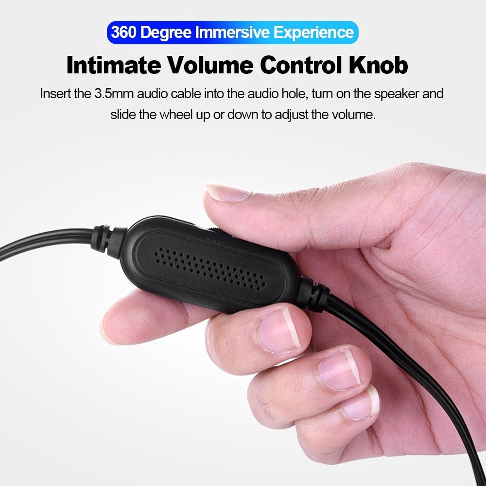 USB Wired Computer Speaker Stereo Player Bass Surround Soundbar for PC Laptop