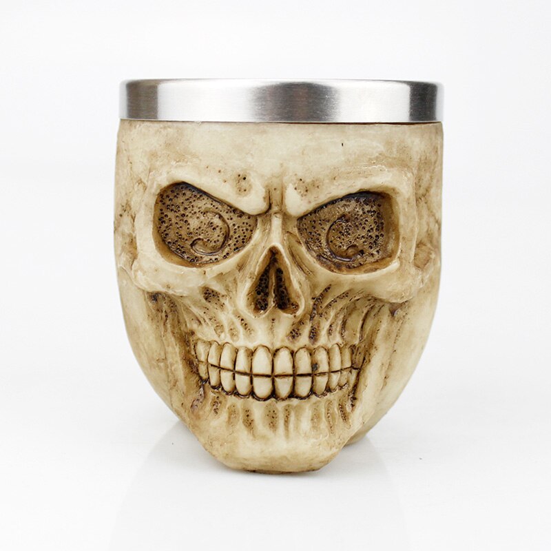 Gothic Wine Goblet Contain Dragon Claw Viking Skeleton Retro Stainless Steel&amp;Resin Wine Glass BEST Halloween Bar Drinkware: BM004N-3-1