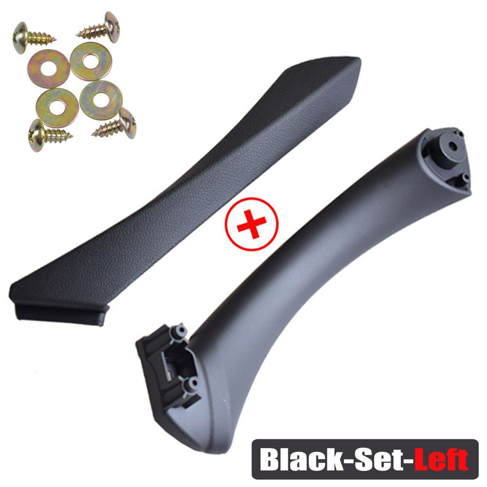 Indre dørhåndtakspanel for bmw  e90 e91 for bmw 3- -serien sedan pull trim deksel svart/beige 51417230849 51416971289 51416971291: Svart -2 stk-venstre