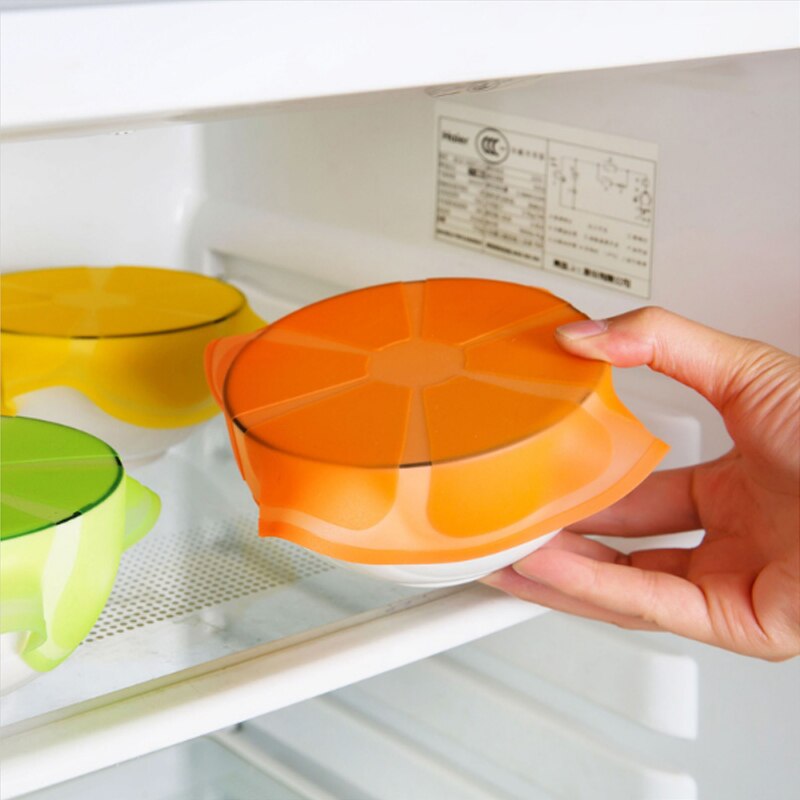 Frukt silikon saran wrap återanvändbar plastfolie tätning täcka stretch kök mikrovågsugn tätning lock kylskåp wrap