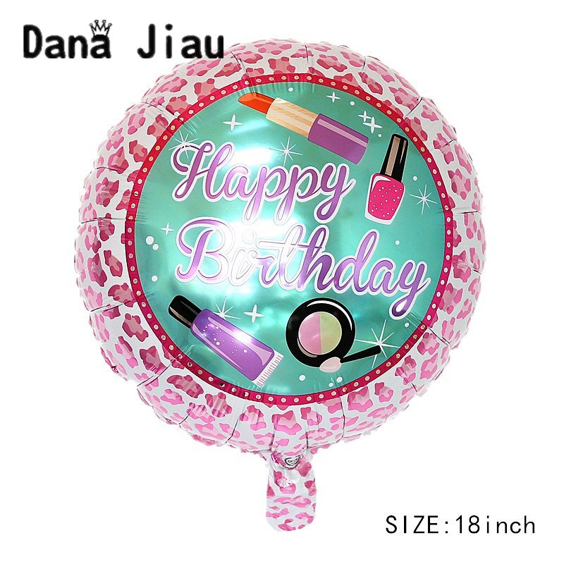 Dana jiau 18inch size meisje prinses gelukkige verjaardag helium folie ballonnen Roze party decoratie 23 jaar oude make up bal levering