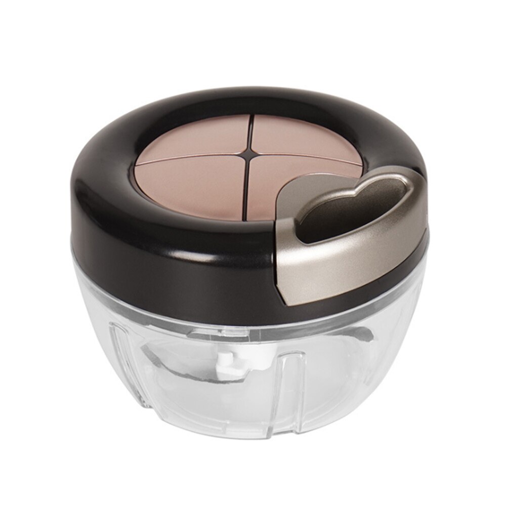 Original Manual Fruit Chopper Hand Pull Food Onion Cutter Nuts Grinder Shredder: Black rose gold 3