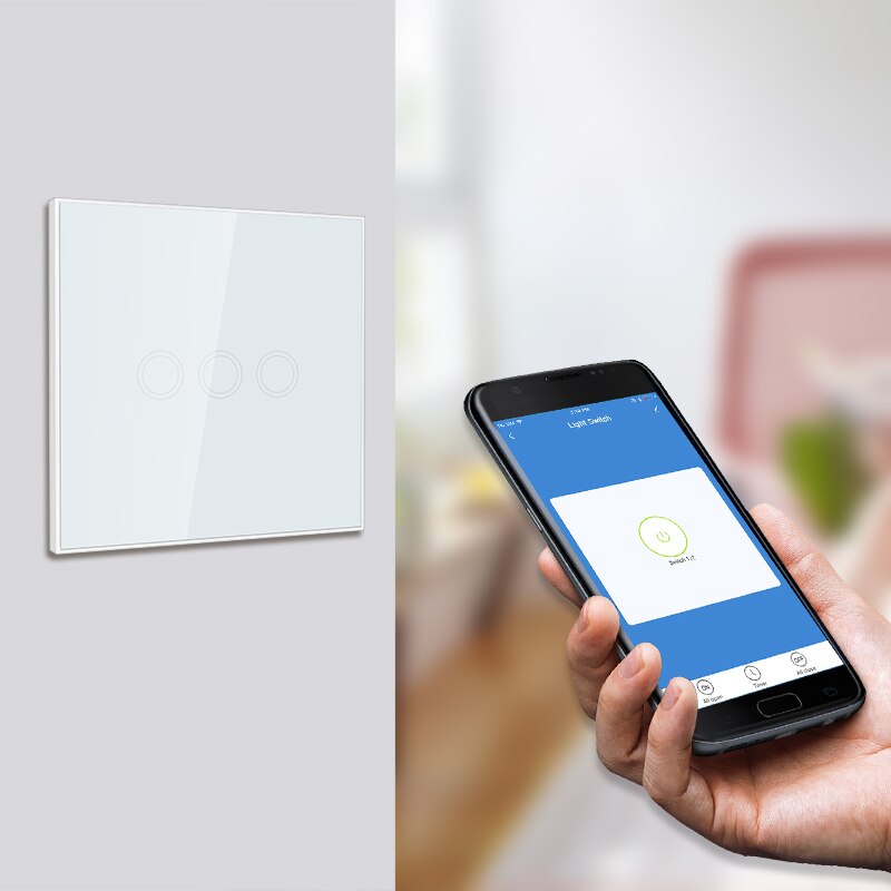 Z-wave plus  eu868.42 mhz touch panel lichtschakelaar eu type aan/uit wandschakelaar 1/2- voudig voor lichtregeling