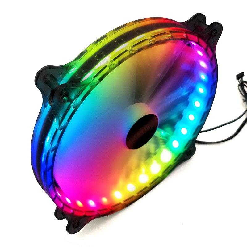 Högt luftflöde 200mm st fodral fläkt ventilador tyst kylning för dator 6 pin mute pwm rgb fodral fläktar kylare justera fläktar kylare