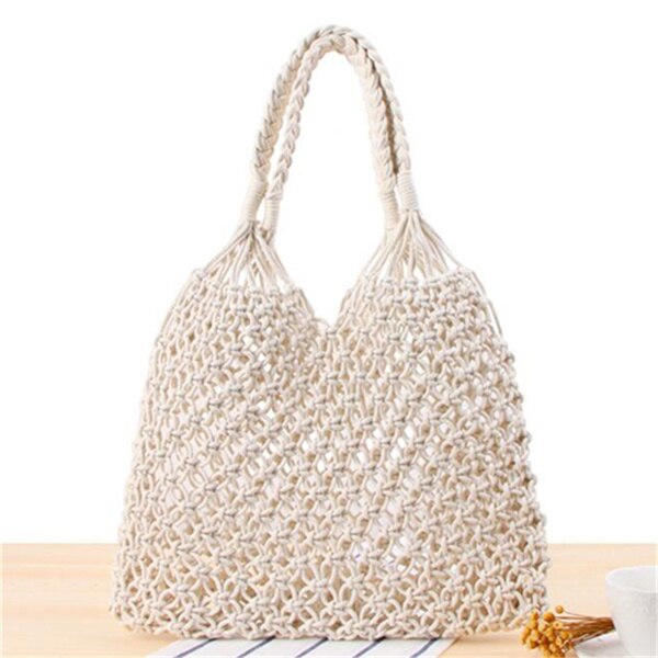 Vintage Strozak Ronde Rotan Zakken Handgemaakte Zomer Zakken Geweven Strand Dames Cirkel Schoudertas Bohemen Meisjes Reizen Handtassen: Style 1-Beige