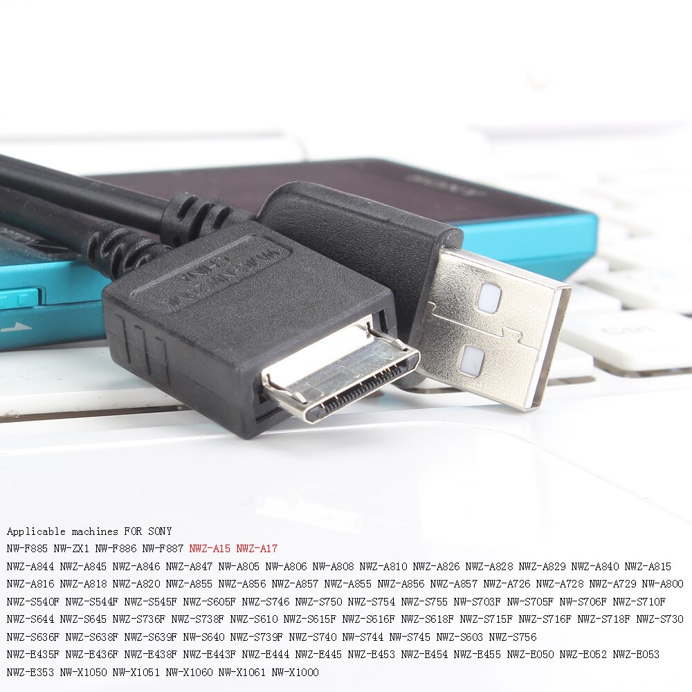 Zhenfa usb datasynkronointi laturikaapeli sonylle  mp3 mp4 walkman-soitin nwz -s764 blk nwz -e463 punainen nwz -765bt nwz -e463 nwz -e453 nwz -a864