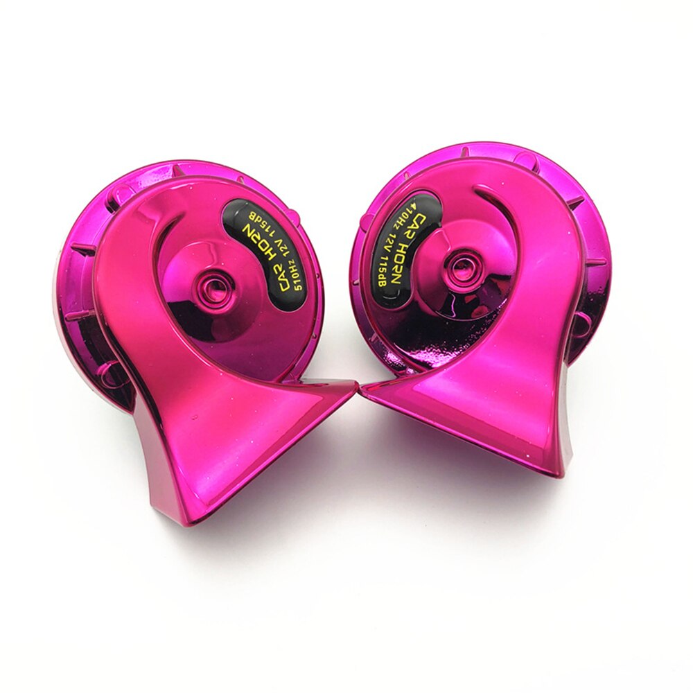Universal Vehicle Horn 12V Snail Electric Car-Horn Motorcycle-Horn Loud Sound Waterproof: Rose Red