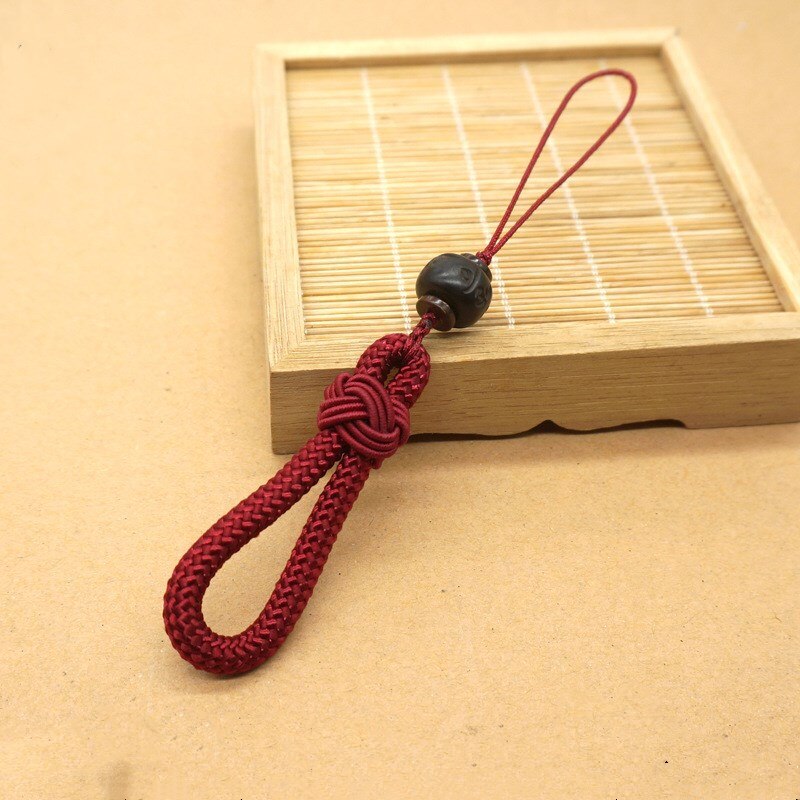 Gewebe praktisch Schlüsselband - Universelles kurzes Band für Schlüssel, USB-Stock, Ich würde-Karten - DIY Handgemacht: Rot